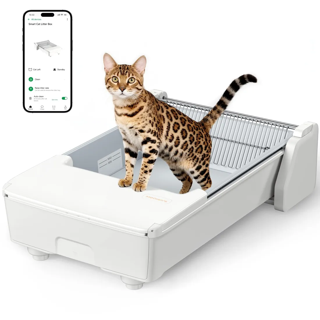 Meowant Arenero Autolimpiable con Sistema de Triple Motor